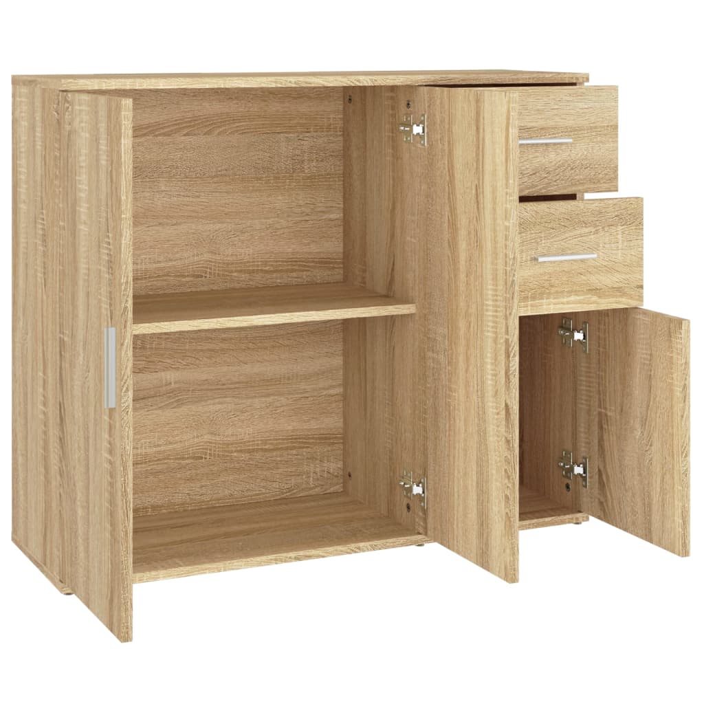 Sideboard Sonoma-Eiche 91x29,5x75 cm Holzwerkstoff