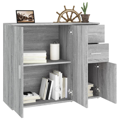 Sideboard Grau Sonoma 91x29,5x75 cm Holzwerkstoff