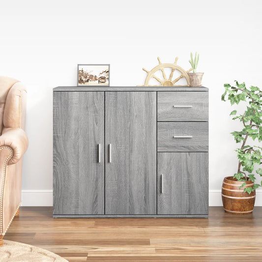 Sideboard Grau Sonoma 91x29,5x75 cm Holzwerkstoff