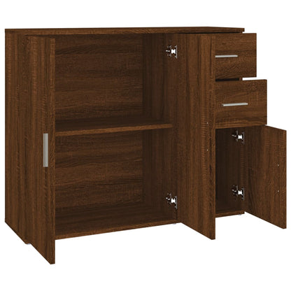 Sideboard Braun Eichen-Optik 91x29,5x75 cm Holzwerkstoff