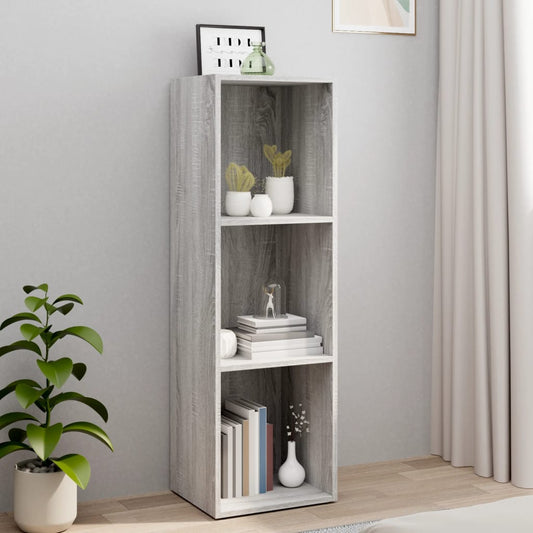 Bücherschrank/TV-Schrank Grau Sonoma 36x30x114 cm Holzwerkstoff