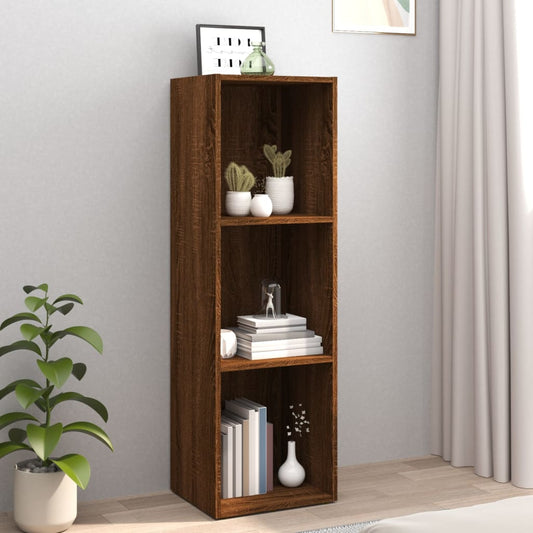 Bücherschrank/TV-Schrank Braun Eichen-Optik 36x30x114 cm