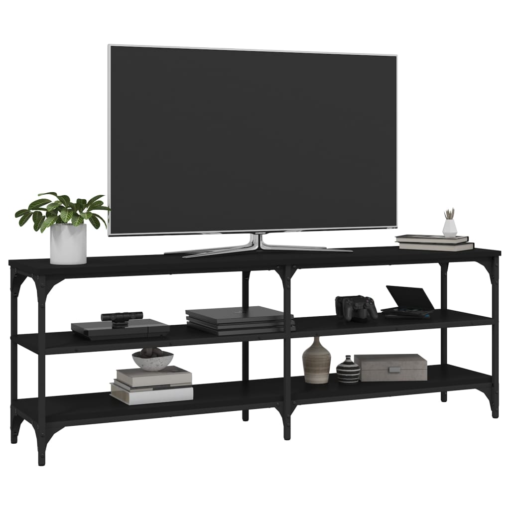 TV-Schrank Schwarz 140x30x50 cm Holzwerkstoff