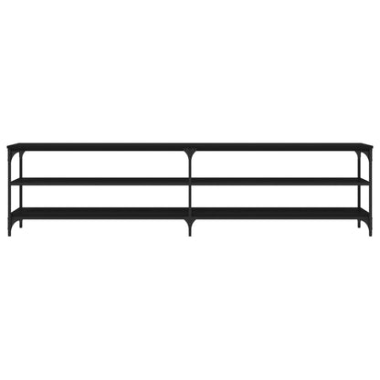 TV-Schrank Schwarz 200x30x50 cm Holzwerkstoff und Metall