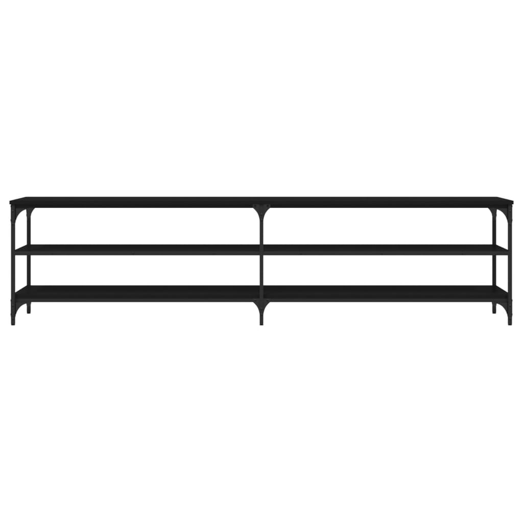 TV-Schrank Schwarz 200x30x50 cm Holzwerkstoff und Metall