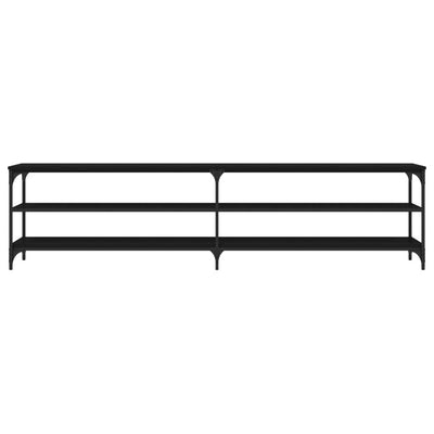 TV-Schrank Schwarz 200x30x50 cm Holzwerkstoff und Metall