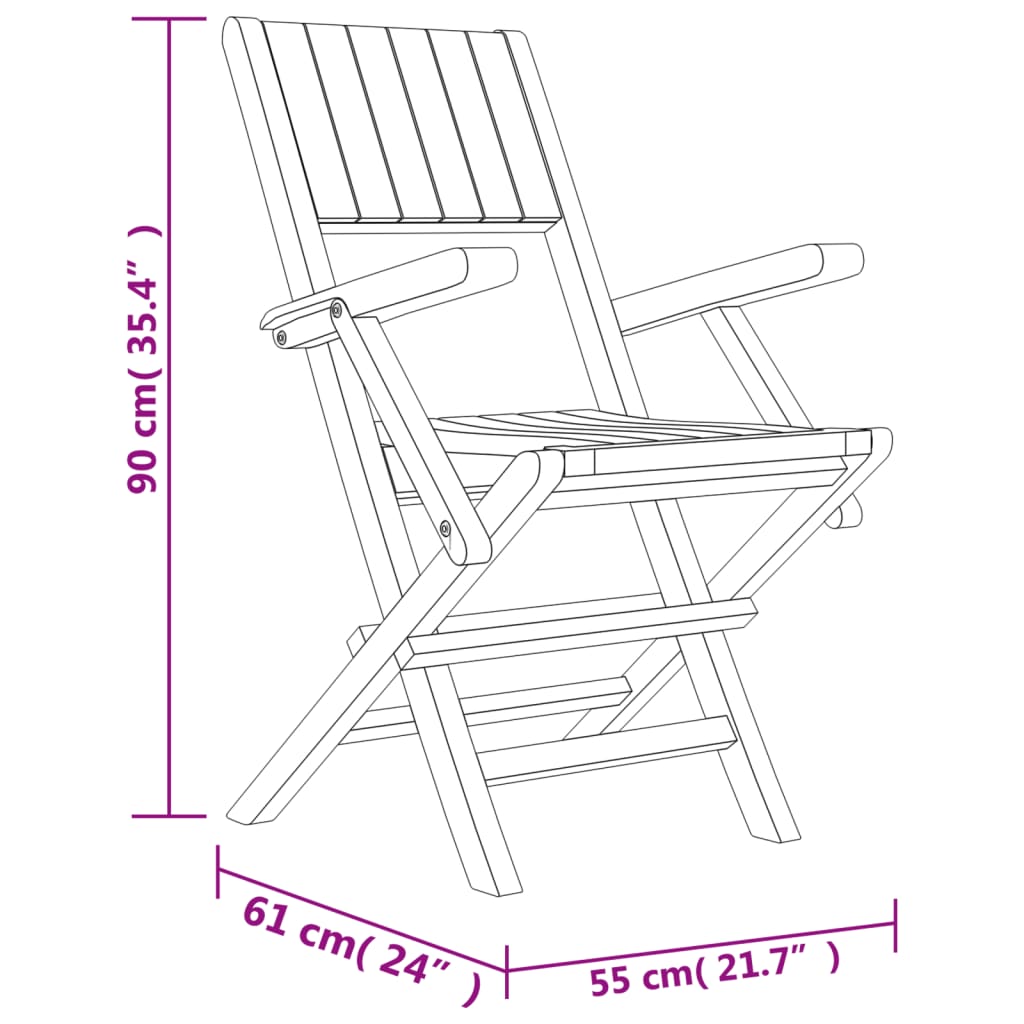 5-tlg. Garten-Essgruppe Massivholz Teak