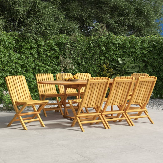 Gartenstühle 8 Stk. Klappbar 47x47x89 cm Massivholz Teak