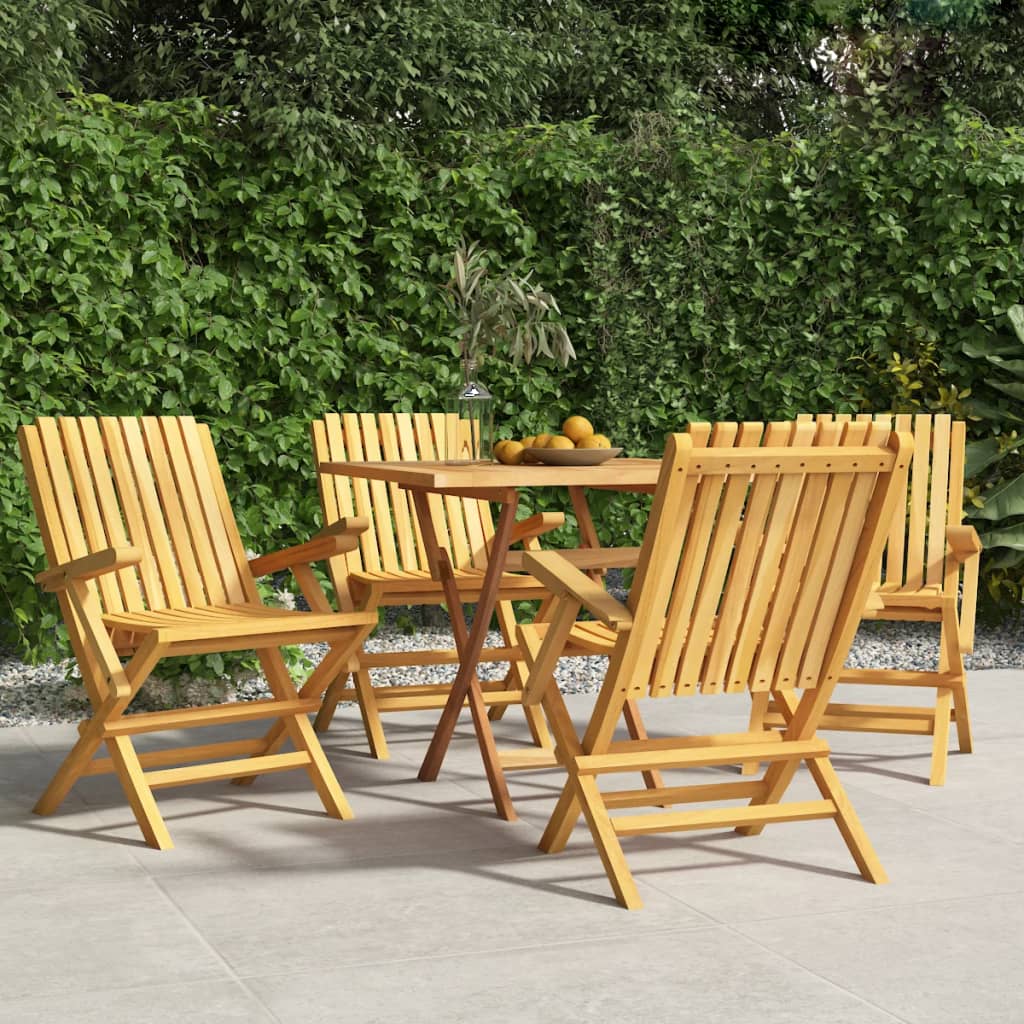 Gartenstühle 4 Stk. Klappbar 61x67x90 cm Massivholz Teak