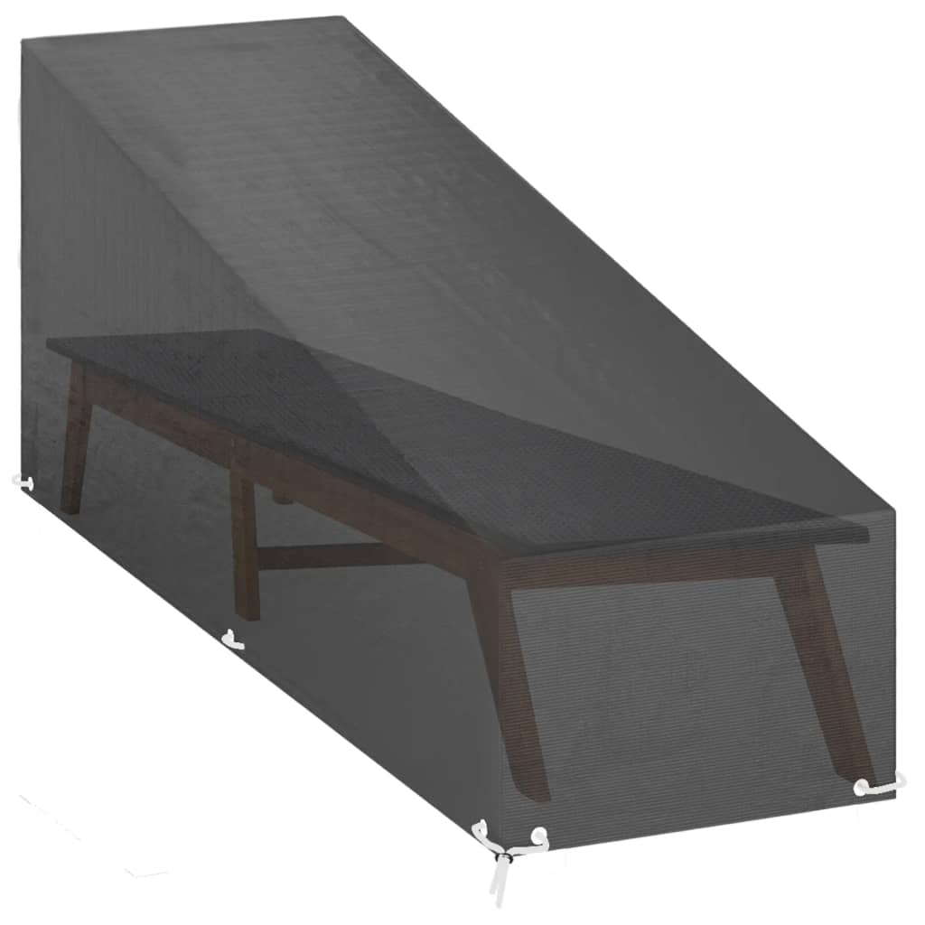 Abdeckungen für Sonnenliegen 2 Stk. 12 Ösen 205x75x40/70 cm