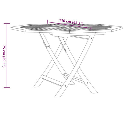 Gartentisch Klappbar 110x110x75 cm Massivholz Teak