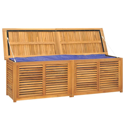 Gartenbox mit Beutel 175x50x53 cm Massivholz Teak