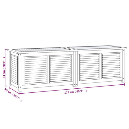 Gartenbox mit Beutel 175x50x53 cm Massivholz Teak