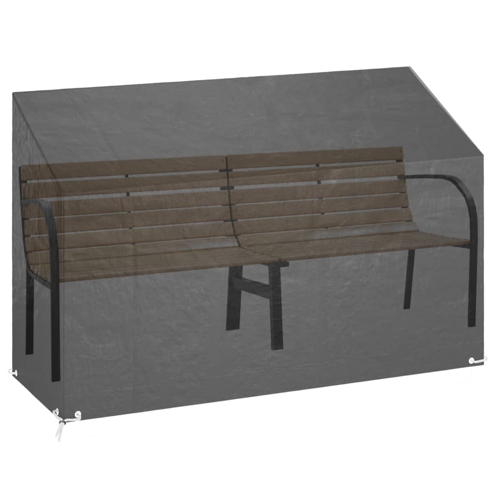 Abdeckung für Gartenbank 8 Ösen 190x70x70/88 cm Polyethylen