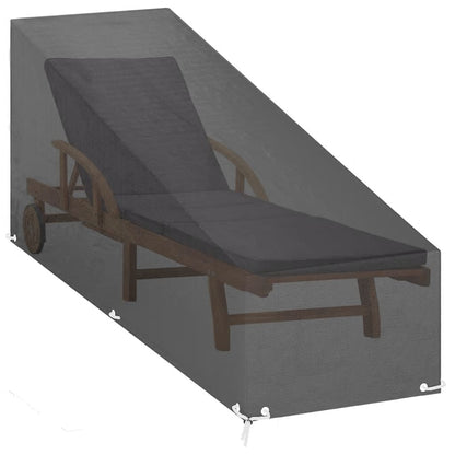 Abdeckung für Sonnenliege 12 Ösen 200x65x35/60 cm Polyethylen