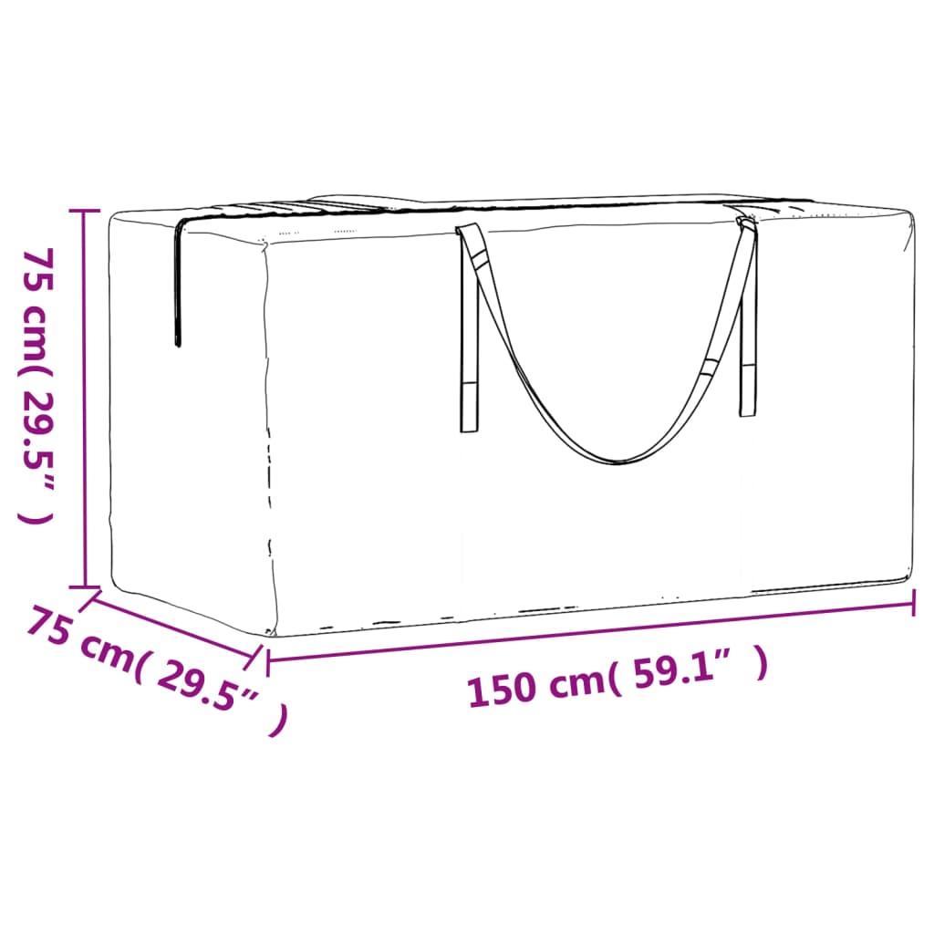 Aufbewahrungstasche für Gartenkissen 150x75x75 cm Polyethylen