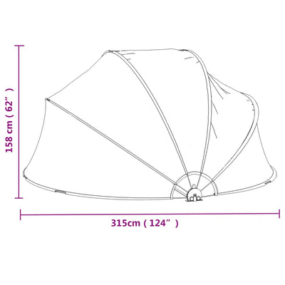 Pool-Kuppel Rund 315x158 cm PVC