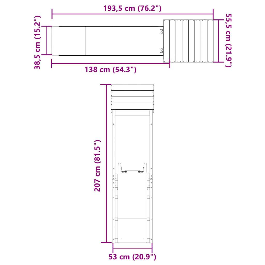 Spielturm Massivholz Douglasie