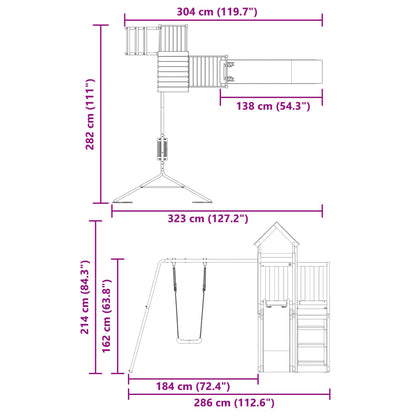 Spielturm Massivholz Douglasie