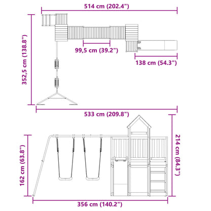 Spielturm Massivholz Douglasie