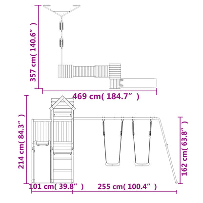 Spielturm Imprägniertes Kiefernholz