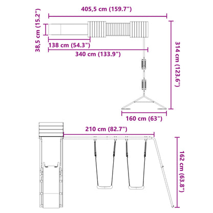 Spielturm Massivholz Douglasie