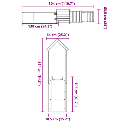 Spielturm Imprägniertes Kiefernholz