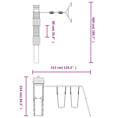 Spielturm Imprägniertes Kiefernholz