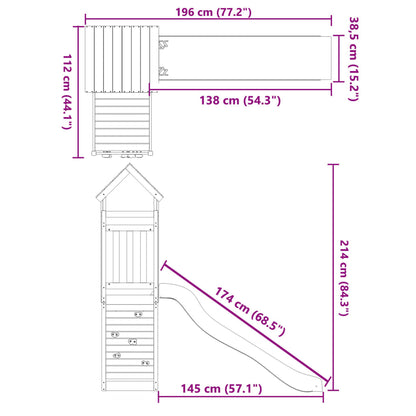 Spielturm Massivholz Douglasie