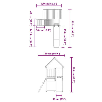 Spielturm Massivholz Douglasie