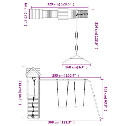 Spielturm Imprägniertes Kiefernholz