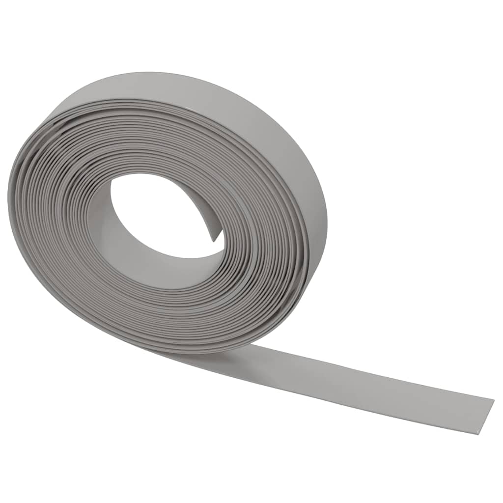 Rasenkanten 2 Stk. Grau 10 m 10 cm Polyethylen