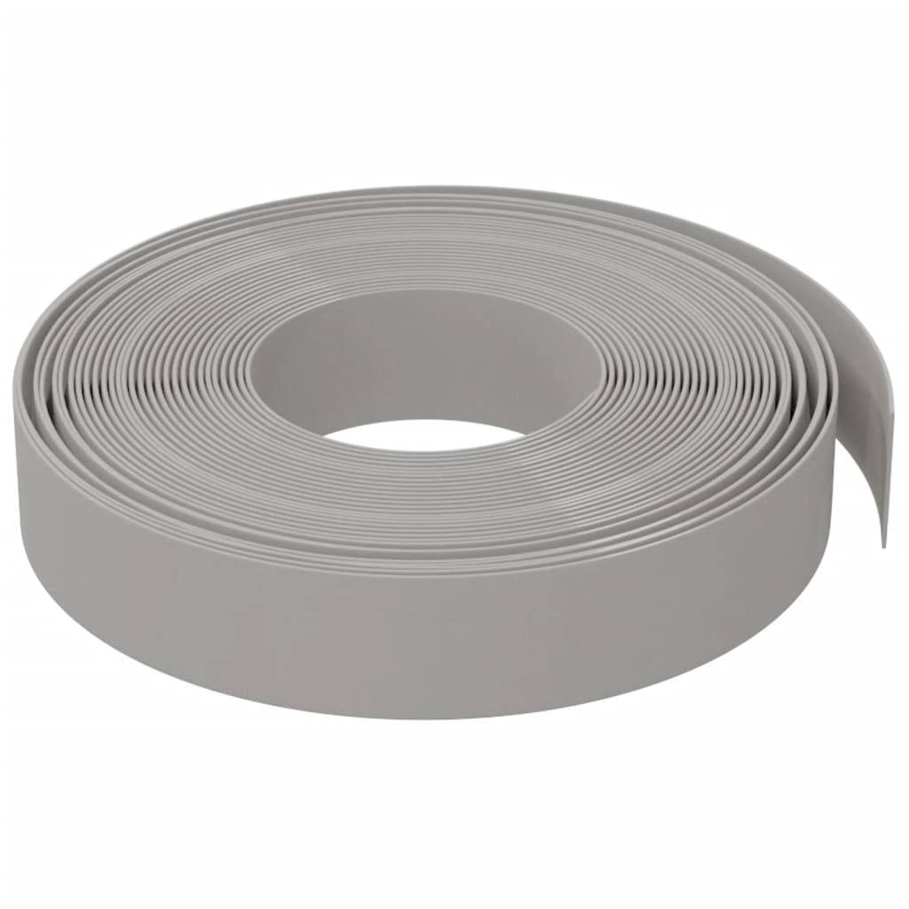 Rasenkanten 4 Stk. Grau 10 m 10 cm Polyethylen