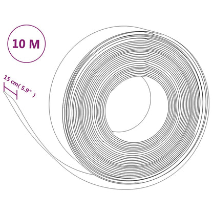 Rasenkanten 2 Stk. Grau 10 m 15 cm Polyethylen