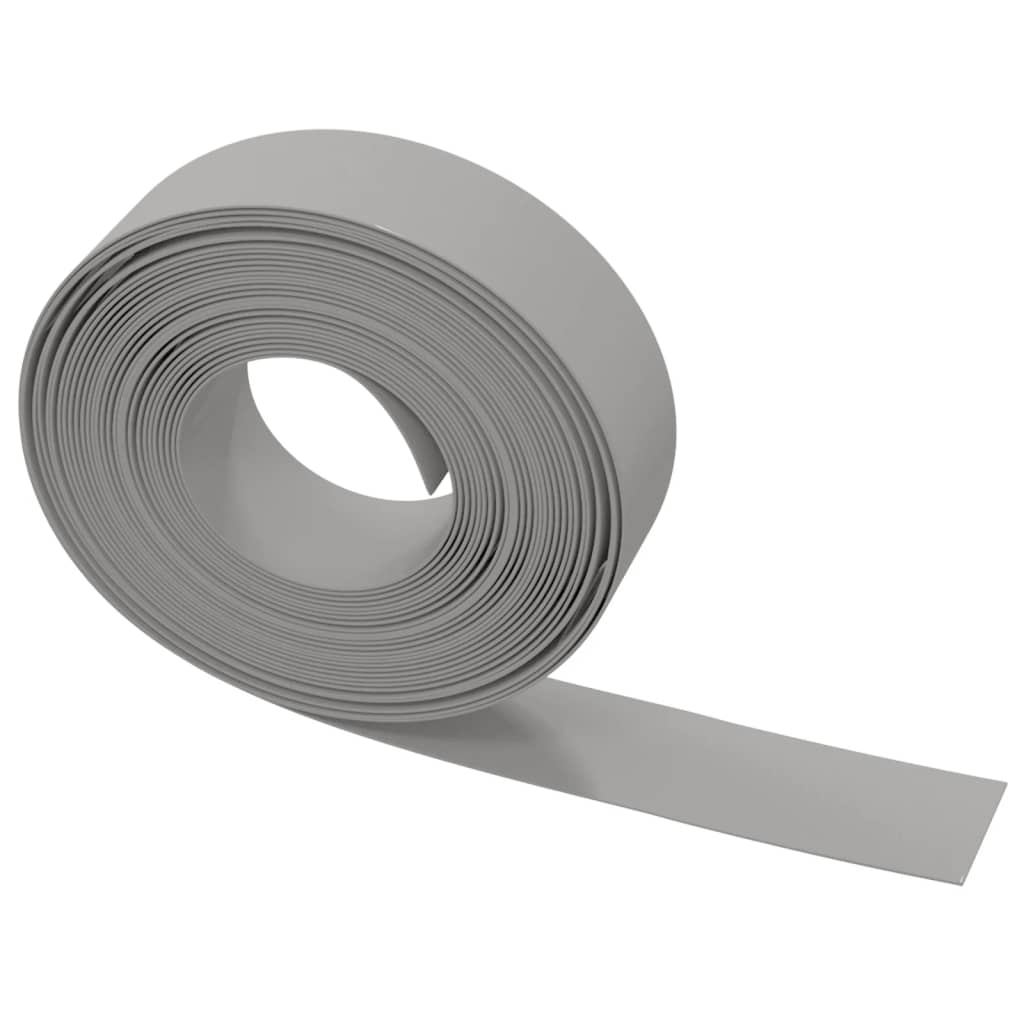 Rasenkanten 5 Stk. Grau 10 m 15 cm Polyethylen