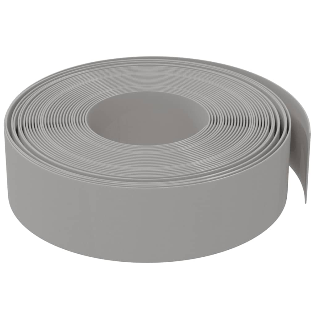 Rasenkanten 5 Stk. Grau 10 m 15 cm Polyethylen