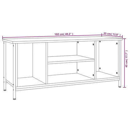 TV-Schrank Schwarz 102x35x45 cm Holzwerkstoff