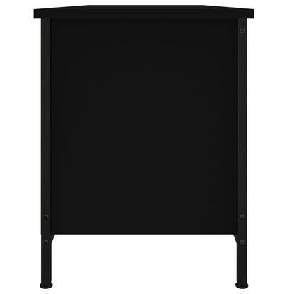 TV-Schrank mit Türen Schwarz 102x35x45 cm Holzwerkstoff