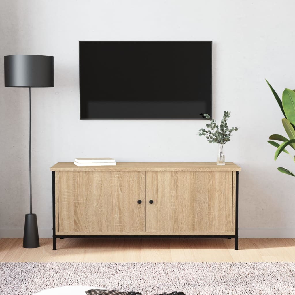 TV-Schrank mit Türen Sonoma-Eiche 102x35x45 cm Holzwerkstoff