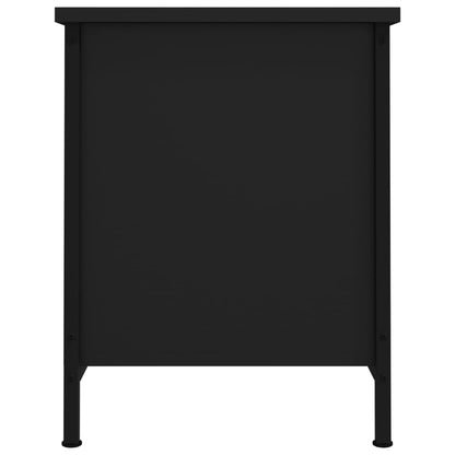 TV-Schrank mit Türen Schwarz 60x35x45 cm Holzwerkstoff