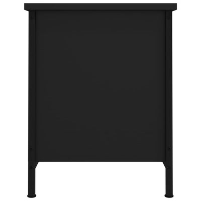 TV-Schrank mit Türen Schwarz 60x35x45 cm Holzwerkstoff