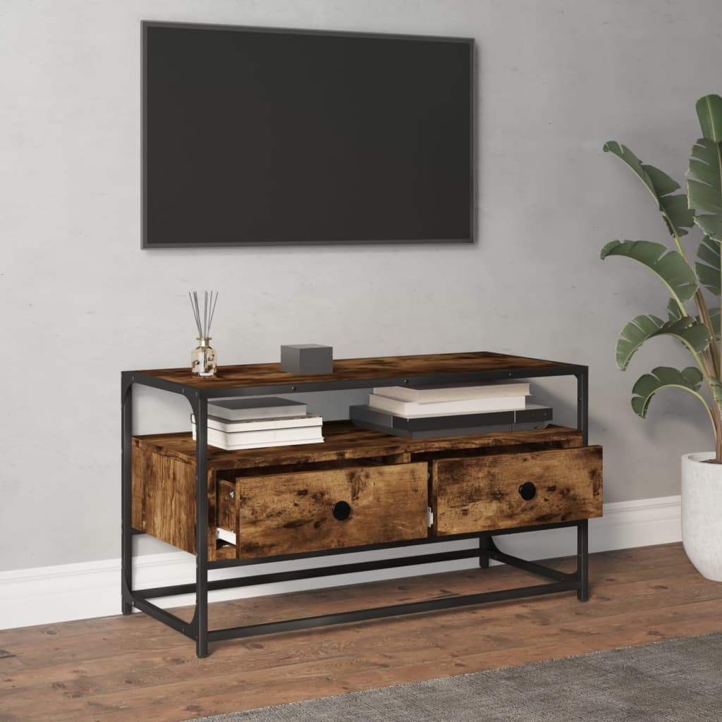 TV-Schrank Räuchereiche 80x35x45 cm Holzwerkstoff