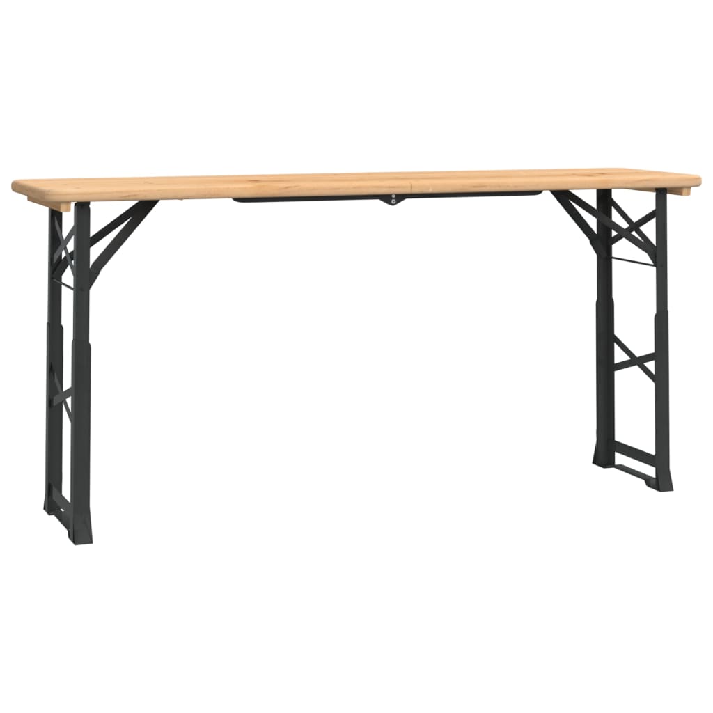 Biertisch Klappbar 170x50x75/105 cm Massivholz Tanne