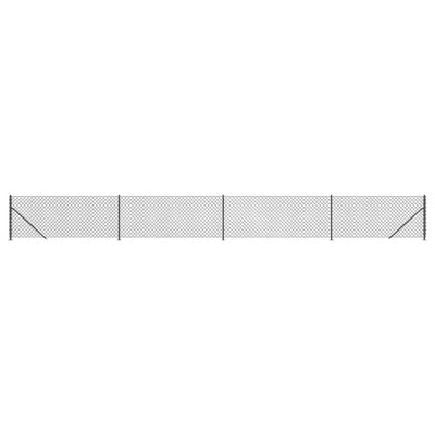 Maschendrahtzaun mit Bodenflansch Anthrazit 1x10 m