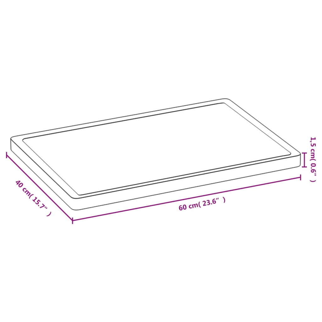 Schneidebrett 40x60x1,5 cm Bambus