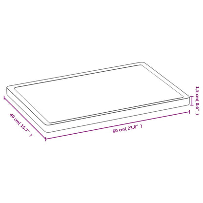 Schneidebrett 40x60x1,5 cm Bambus