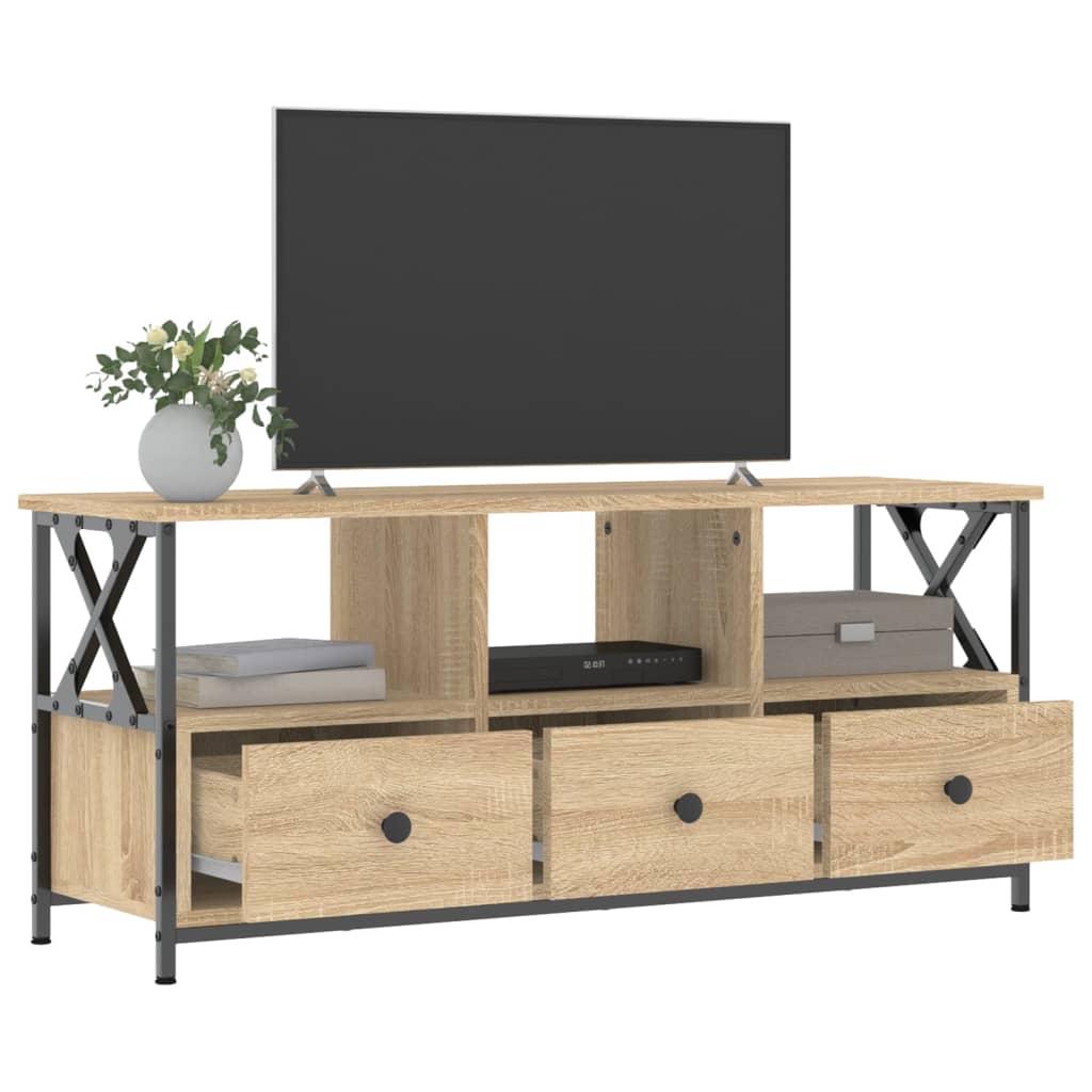 TV-Schrank Sonoma Eiche 102x33x45 cm Holzwerkstoff & Eisen