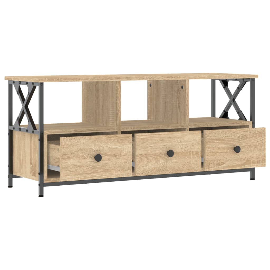 TV-Schrank Sonoma Eiche 102x33x45 cm Holzwerkstoff & Eisen