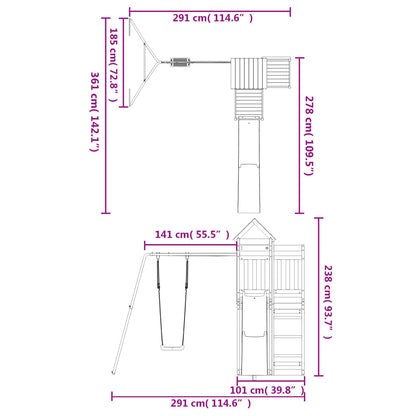 Spielturm Massivholz Douglasie