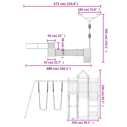 Spielturm Massivholz Douglasie